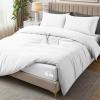 image:imageUtopia Bedding 4 Piece Bedding Set  1 Fitted Sheet 54x75 1 Duvet Cover Full Size 2 Pillow Case 20x30  All Season Luxury Bed in a Bag with Zippered Black Queen Duvet Cover  No ComforterWhite