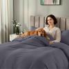 image:imageUtopia Bedding 4 Piece Bedding Set  1 Fitted Sheet 54x75 1 Duvet Cover Full Size 2 Pillow Case 20x30  All Season Luxury Bed in a Bag with Zippered Black Queen Duvet Cover  No ComforterGrey