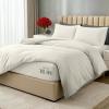 image:imageUtopia Bedding 4 Piece Bedding Set  1 Fitted Sheet 54x75 1 Duvet Cover Full Size 2 Pillow Case 20x30  All Season Luxury Bed in a Bag with Zippered Black Queen Duvet Cover  No ComforterIvory