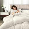 image:imageUtopia Bedding 4 Piece Bedding Set  1 Fitted Sheet 54x75 1 Duvet Cover Full Size 2 Pillow Case 20x30  All Season Luxury Bed in a Bag with Zippered Black Queen Duvet Cover  No ComforterIvory