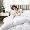 image:imageUtopia Bedding 4 Piece Bedding Set  1 Fitted Sheet 54x75 1 Duvet Cover Full Size 2 Pillow Case 20x30  All Season Luxury Bed in a Bag with Zippered Black Queen Duvet Cover  No ComforterWhite