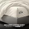 image:imageUtopia Bedding 4 Piece Bedding Set  1 Fitted Sheet 54x75 1 Duvet Cover Full Size 2 Pillow Case 20x30  All Season Luxury Bed in a Bag with Zippered Black Queen Duvet Cover  No ComforterIvory