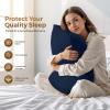 image:imageUtopia Bedding Zippered Pillowcases  Pack of 4  Soft Brushed Microfiber Fabric  Wrinkle Shrinkage and Fade Resistant Pillow Covers King Navy