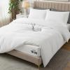 image:imageUtopia Bedding 4 Piece Bedding Set  1 Fitted Sheet 54x75 1 Duvet Cover Full Size 2 Pillow Case 20x30  All Season Luxury Bed in a Bag with Zippered Black Queen Duvet Cover  No ComforterWhite
