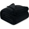 image:imageUtopia Bedding Black Fleece Blanket Throw Size Lightweight Fuzzy Soft AntiStatic Microfiber Bed Blanket 60x50 InchSolid  Black