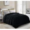 image:imageUtopia Bedding Black Fleece Blanket Throw Size Lightweight Fuzzy Soft AntiStatic Microfiber Bed Blanket 60x50 InchSolid  Black