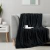 image:imageUtopia Bedding Black Fleece Blanket Throw Size Lightweight Fuzzy Soft AntiStatic Microfiber Bed Blanket 60x50 InchSolid  Black