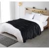 image:imageUtopia Bedding Black Fleece Blanket Throw Size Lightweight Fuzzy Soft AntiStatic Microfiber Bed Blanket 60x50 InchSolid  Black