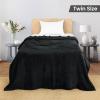 image:imageUtopia Bedding Black Fleece Blanket Throw Size Lightweight Fuzzy Soft AntiStatic Microfiber Bed Blanket 60x50 InchSolid  Black