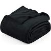 image:imageUtopia Bedding Black Fleece Blanket Throw Size Lightweight Fuzzy Soft AntiStatic Microfiber Bed Blanket 60x50 InchSolid  Black