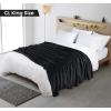 image:imageUtopia Bedding Black Fleece Blanket Throw Size Lightweight Fuzzy Soft AntiStatic Microfiber Bed Blanket 60x50 InchSolid  Black