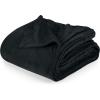 image:imageUtopia Bedding Black Fleece Blanket Throw Size Lightweight Fuzzy Soft AntiStatic Microfiber Bed Blanket 60x50 InchSolid  Black
