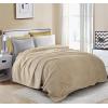 image:imageUtopia Bedding Black Fleece Blanket Throw Size Lightweight Fuzzy Soft AntiStatic Microfiber Bed Blanket 60x50 InchSolid  Camel