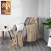 image:imageUtopia Bedding Black Fleece Blanket Throw Size Lightweight Fuzzy Soft AntiStatic Microfiber Bed Blanket 60x50 InchSolid  Camel