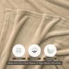 image:imageUtopia Bedding Black Fleece Blanket Throw Size Lightweight Fuzzy Soft AntiStatic Microfiber Bed Blanket 60x50 InchSolid  Camel