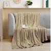 image:imageUtopia Bedding Black Fleece Blanket Throw Size Lightweight Fuzzy Soft AntiStatic Microfiber Bed Blanket 60x50 InchSolid  Camel