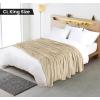 image:imageUtopia Bedding Black Fleece Blanket Throw Size Lightweight Fuzzy Soft AntiStatic Microfiber Bed Blanket 60x50 InchSolid  Camel