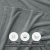 image:imageUtopia Bedding Black Fleece Blanket Throw Size Lightweight Fuzzy Soft AntiStatic Microfiber Bed Blanket 60x50 InchSolid  Cool Grey