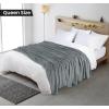 image:imageUtopia Bedding Black Fleece Blanket Throw Size Lightweight Fuzzy Soft AntiStatic Microfiber Bed Blanket 60x50 InchSolid  Cool Grey