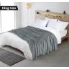 image:imageUtopia Bedding Black Fleece Blanket Throw Size Lightweight Fuzzy Soft AntiStatic Microfiber Bed Blanket 60x50 InchSolid  Cool Grey