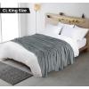 image:imageUtopia Bedding Black Fleece Blanket Throw Size Lightweight Fuzzy Soft AntiStatic Microfiber Bed Blanket 60x50 InchSolid  Cool Grey