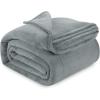 image:imageUtopia Bedding Black Fleece Blanket Throw Size Lightweight Fuzzy Soft AntiStatic Microfiber Bed Blanket 60x50 InchSolid  Cool Grey