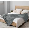 image:imageUtopia Bedding Black Fleece Blanket Throw Size Lightweight Fuzzy Soft AntiStatic Microfiber Bed Blanket 60x50 InchSolid  Cool Grey
