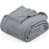 image:imageUtopia Bedding Black Fleece Blanket Throw Size Lightweight Fuzzy Soft AntiStatic Microfiber Bed Blanket 60x50 InchSolid  Cool Grey