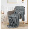 image:imageUtopia Bedding Black Fleece Blanket Throw Size Lightweight Fuzzy Soft AntiStatic Microfiber Bed Blanket 60x50 InchSolid  Cool Grey