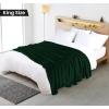 image:imageUtopia Bedding Black Fleece Blanket Throw Size Lightweight Fuzzy Soft AntiStatic Microfiber Bed Blanket 60x50 InchSolid  Forest Green