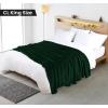 image:imageUtopia Bedding Black Fleece Blanket Throw Size Lightweight Fuzzy Soft AntiStatic Microfiber Bed Blanket 60x50 InchSolid  Forest Green