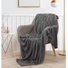 image:imageUtopia Bedding Black Fleece Blanket Throw Size Lightweight Fuzzy Soft AntiStatic Microfiber Bed Blanket 60x50 InchSolid  Grey