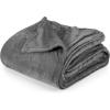 image:imageUtopia Bedding Black Fleece Blanket Throw Size Lightweight Fuzzy Soft AntiStatic Microfiber Bed Blanket 60x50 InchSolid  Grey