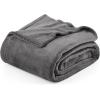 image:imageUtopia Bedding Black Fleece Blanket Throw Size Lightweight Fuzzy Soft AntiStatic Microfiber Bed Blanket 60x50 InchSolid  Grey