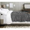 image:imageUtopia Bedding Black Fleece Blanket Throw Size Lightweight Fuzzy Soft AntiStatic Microfiber Bed Blanket 60x50 InchSolid  Grey
