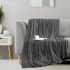 image:imageUtopia Bedding Black Fleece Blanket Throw Size Lightweight Fuzzy Soft AntiStatic Microfiber Bed Blanket 60x50 InchSolid  Grey