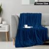 image:imageUtopia Bedding Black Fleece Blanket Throw Size Lightweight Fuzzy Soft AntiStatic Microfiber Bed Blanket 60x50 InchSolid  Navy