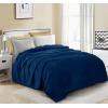 image:imageUtopia Bedding Black Fleece Blanket Throw Size Lightweight Fuzzy Soft AntiStatic Microfiber Bed Blanket 60x50 InchSolid  Navy