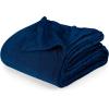 image:imageUtopia Bedding Black Fleece Blanket Throw Size Lightweight Fuzzy Soft AntiStatic Microfiber Bed Blanket 60x50 InchSolid  Navy