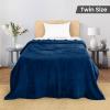 image:imageUtopia Bedding Black Fleece Blanket Throw Size Lightweight Fuzzy Soft AntiStatic Microfiber Bed Blanket 60x50 InchSolid  Navy