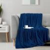 image:imageUtopia Bedding Black Fleece Blanket Throw Size Lightweight Fuzzy Soft AntiStatic Microfiber Bed Blanket 60x50 InchSolid  Navy