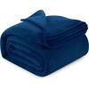 image:imageUtopia Bedding Black Fleece Blanket Throw Size Lightweight Fuzzy Soft AntiStatic Microfiber Bed Blanket 60x50 InchSolid  Navy