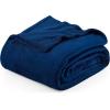 image:imageUtopia Bedding Black Fleece Blanket Throw Size Lightweight Fuzzy Soft AntiStatic Microfiber Bed Blanket 60x50 InchSolid  Navy