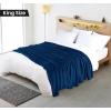 image:imageUtopia Bedding Black Fleece Blanket Throw Size Lightweight Fuzzy Soft AntiStatic Microfiber Bed Blanket 60x50 InchSolid  Navy