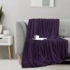 image:imageUtopia Bedding Black Fleece Blanket Throw Size Lightweight Fuzzy Soft AntiStatic Microfiber Bed Blanket 60x50 InchSolid  Purple
