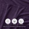 image:imageUtopia Bedding Black Fleece Blanket Throw Size Lightweight Fuzzy Soft AntiStatic Microfiber Bed Blanket 60x50 InchSolid  Purple