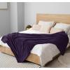 image:imageUtopia Bedding Black Fleece Blanket Throw Size Lightweight Fuzzy Soft AntiStatic Microfiber Bed Blanket 60x50 InchSolid  Purple