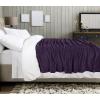 image:imageUtopia Bedding Black Fleece Blanket Throw Size Lightweight Fuzzy Soft AntiStatic Microfiber Bed Blanket 60x50 InchSolid  Purple