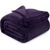 image:imageUtopia Bedding Black Fleece Blanket Throw Size Lightweight Fuzzy Soft AntiStatic Microfiber Bed Blanket 60x50 InchSolid  Purple