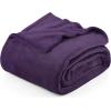 image:imageUtopia Bedding Black Fleece Blanket Throw Size Lightweight Fuzzy Soft AntiStatic Microfiber Bed Blanket 60x50 InchSolid  Purple